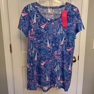 Lilly Pulitzer Etta Scoopneck It’s a Sailabration M NWT